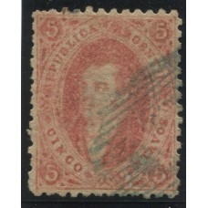 ARGENTINA 1864 GJ 19 RIVADAVIA ESTAMPILLA DE 1ra TIRADA MUY BIEN DENTADA U$ 30